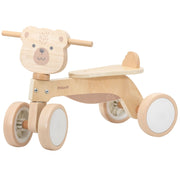 Medinis triratukas vaikams su meškiuko motyvu ir minkštais ratais, VIGA PolarB