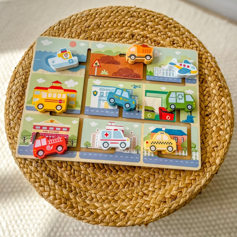 Medinis labirintas, transporto priemonės, TOOKY TOY