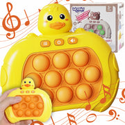 Arkadinis antistresinis žaidimas POP IT su garso efektais, WOOPIE, viščiukas, geltonas