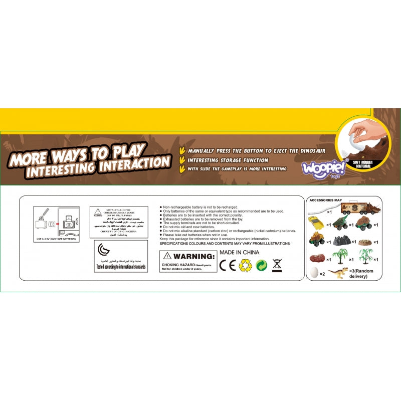 Sunkvežimis su paleidimo įtaisu ir  automobiliais „Dinozauras“, Woopie