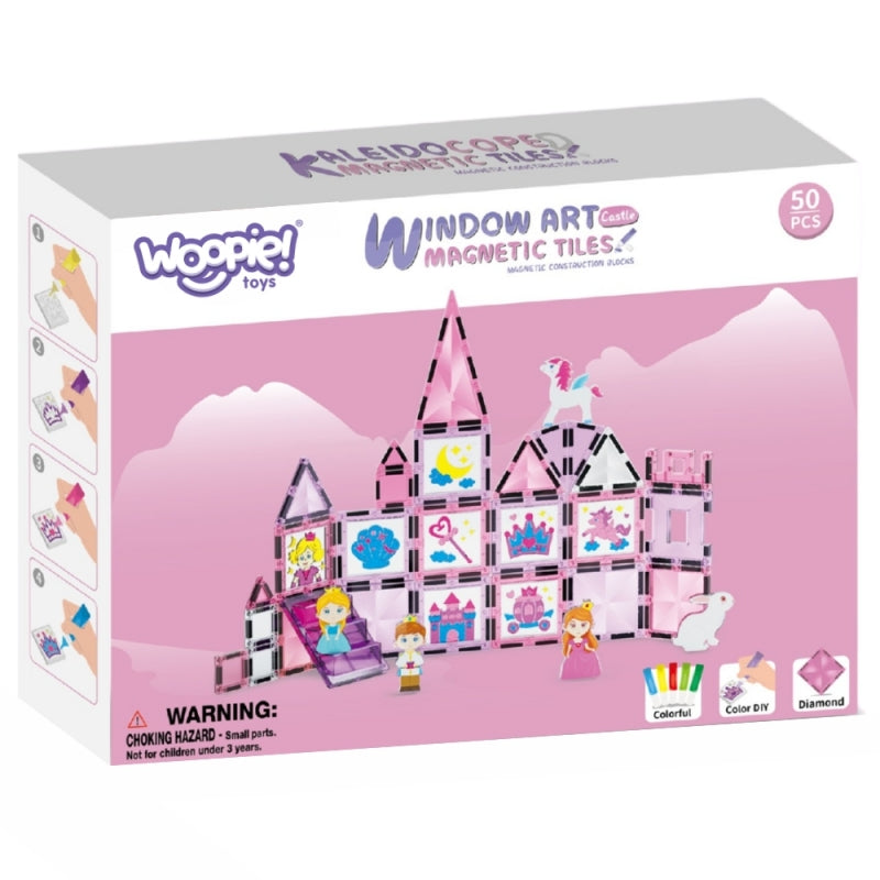 Magnetinis konstruktorius „Princesės pilis“ 50 vnt., WOOPIE