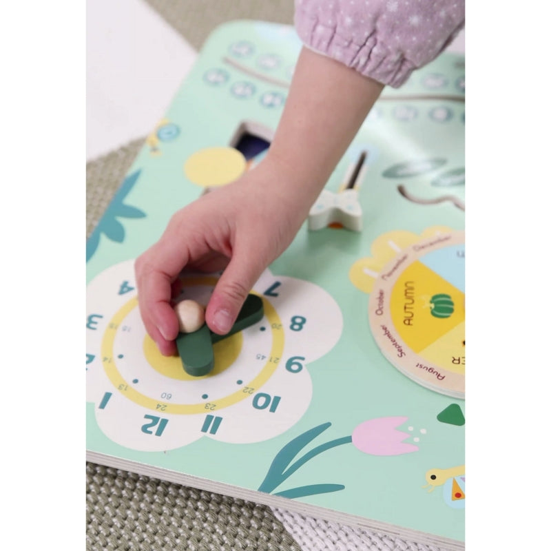 Medinė mokomoji lenta vaikams „Kalendorius“