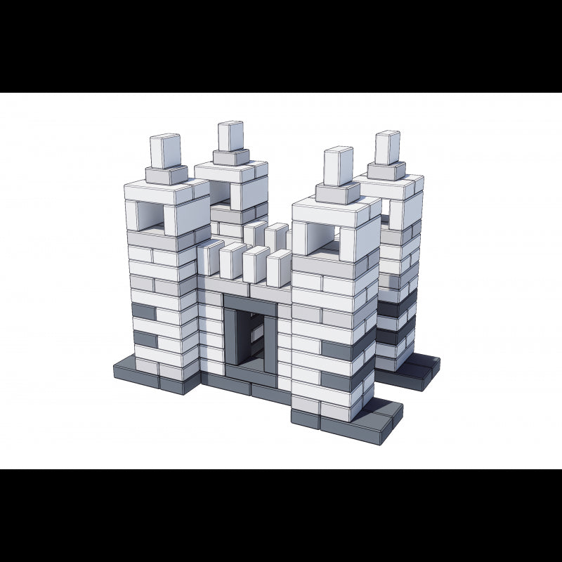 Minkštų plytų rinkinys 90 el, CLASSIC WORLD