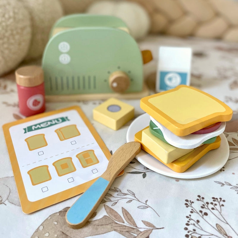 Medinis skrudintuvas su priedais, 14 dalių, FSC, WOOPIE GREEN