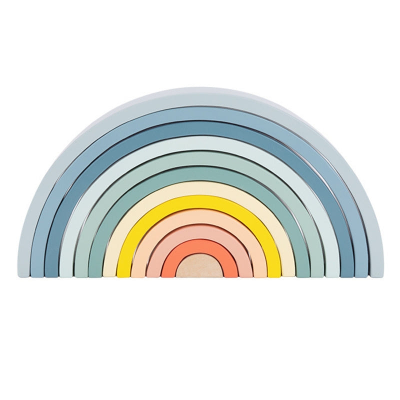 Medinė Montessori dėlionė vaikams „Rainbow“, TOOKY TOY