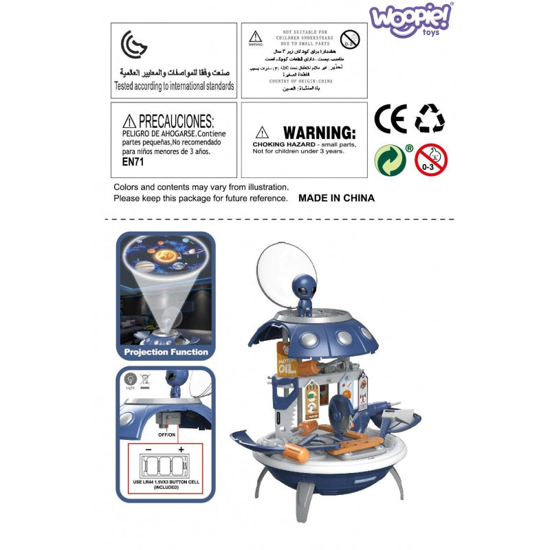 Įrankių rinkinys kuprinėje su projektoriumi „USO Workshop“, Woopie