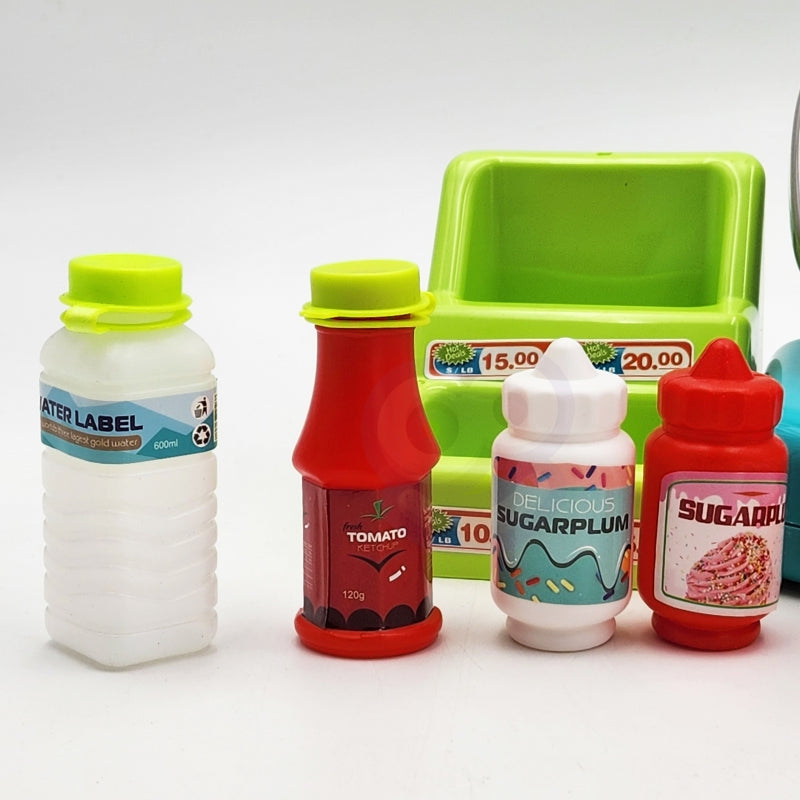 Žaislinio kasos aparato su priedais rinkinys, WOOPIE, mėlynas