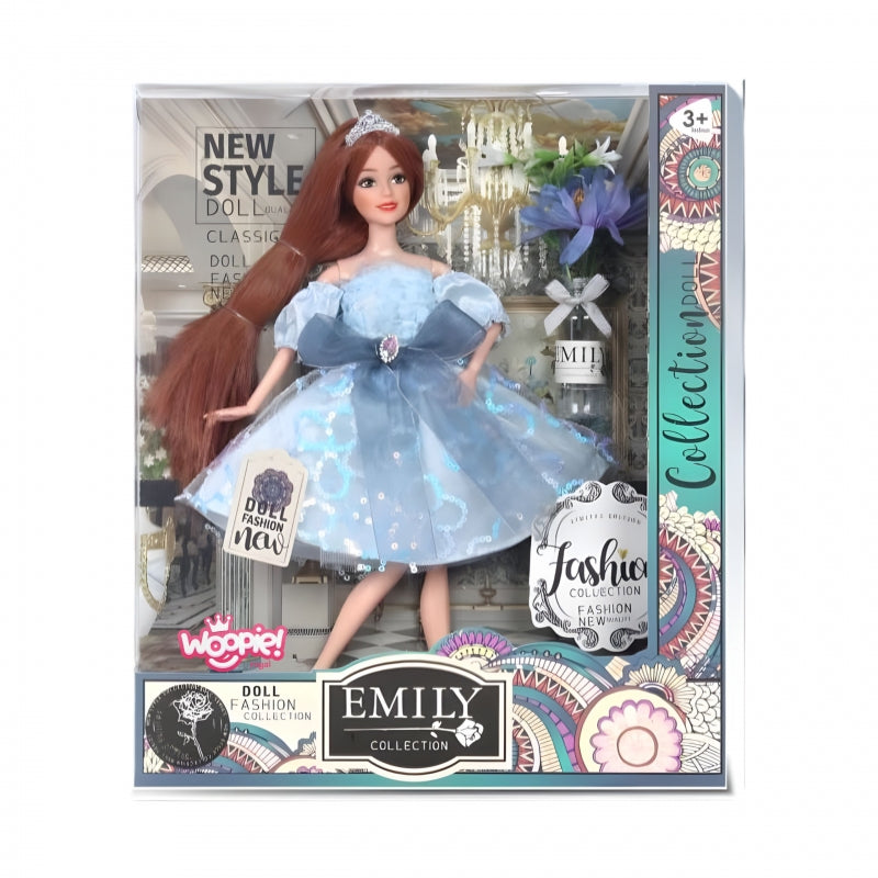 Lėlė Emi su mėlyno tiulio suknele WOOPIE ROYAL
