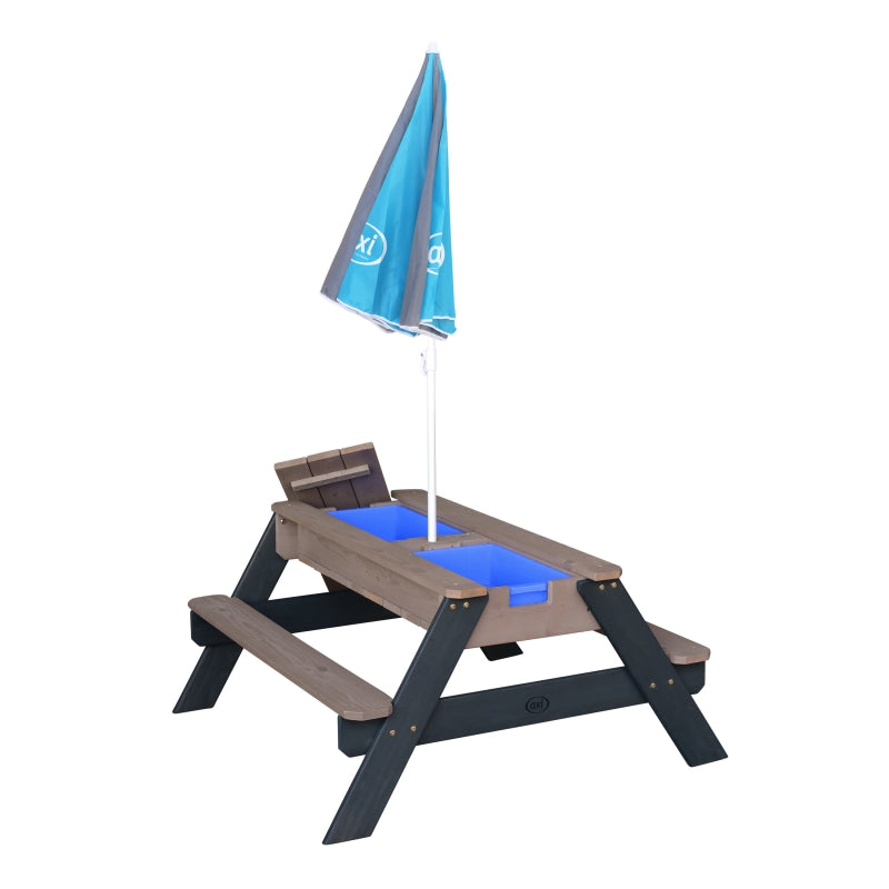 Pikniko stalas su smėlio ar vandens talpyklomis ir skėčiu, AXI Nick