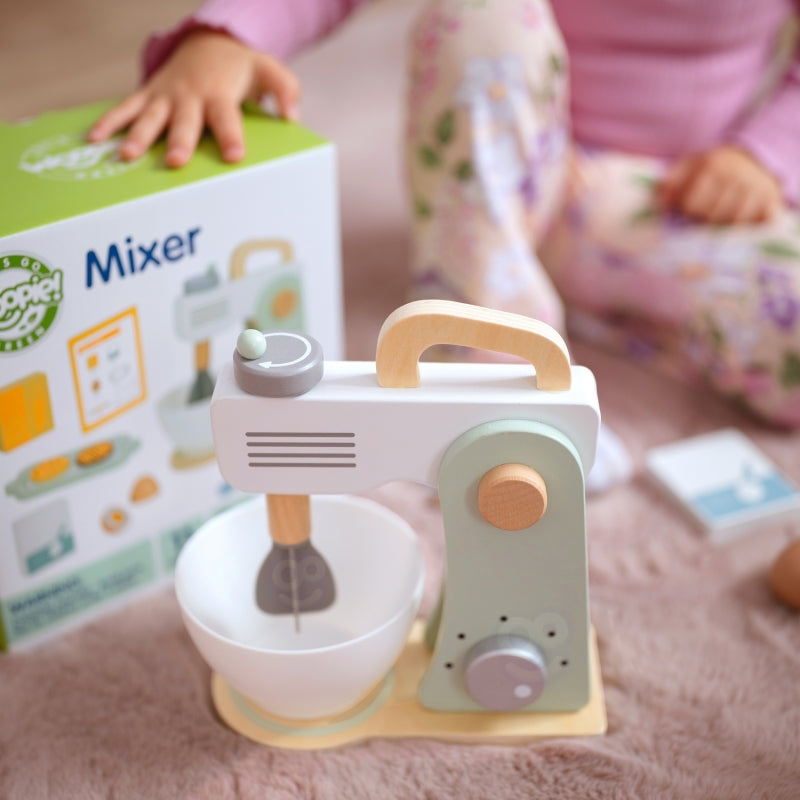 Medinis virtuvinis maišytuvas-plaktuvas su priedais, 11 el., WOOPIE GREEN