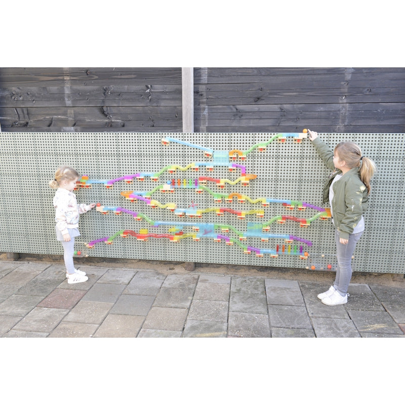 STEM lentos kaladėlių rinkinys su kamuoliukais 63 el, MASTERKIDZ