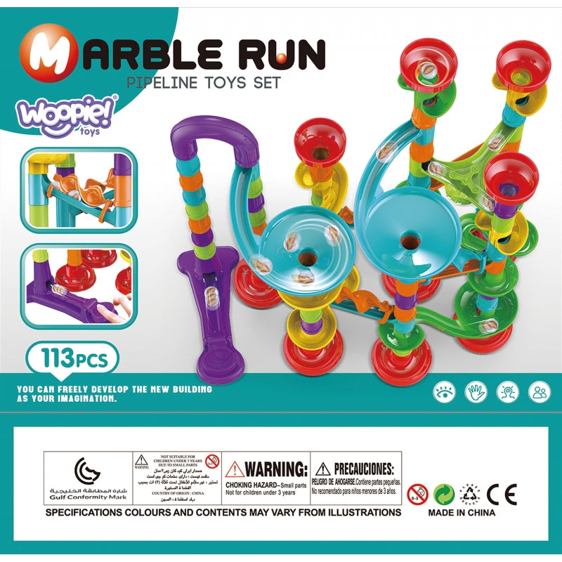 Spiralinio takelio ir kamuoliukų rinkinys 113 el.,Woopie