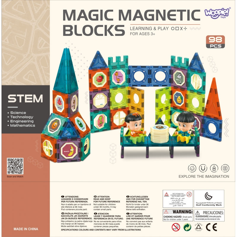 Magnetiniai blokai 98 el., Woopie