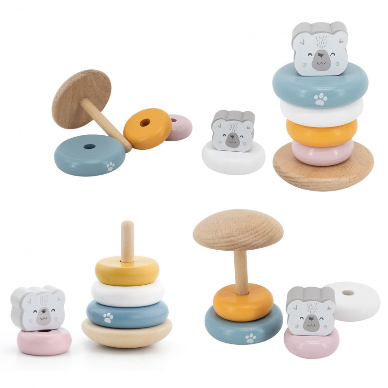 Medinės piramidės ir kaladėlių kalimo žaidimo rinkinys, VIGA