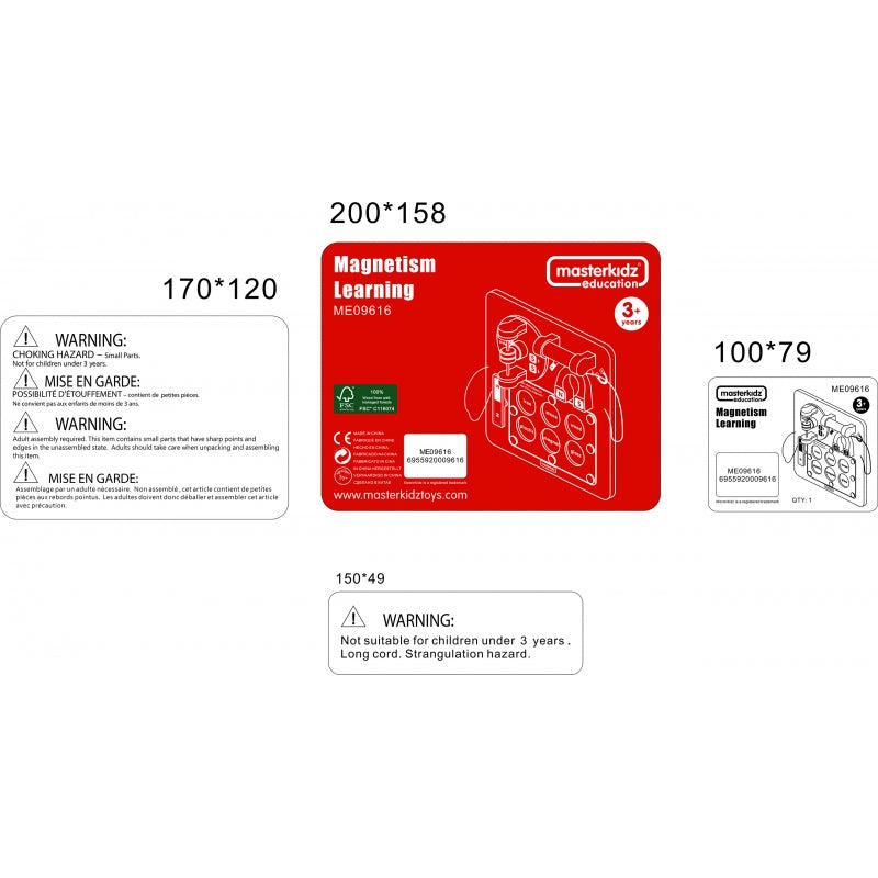 Masterkidz edukacinė lenta, magnetas