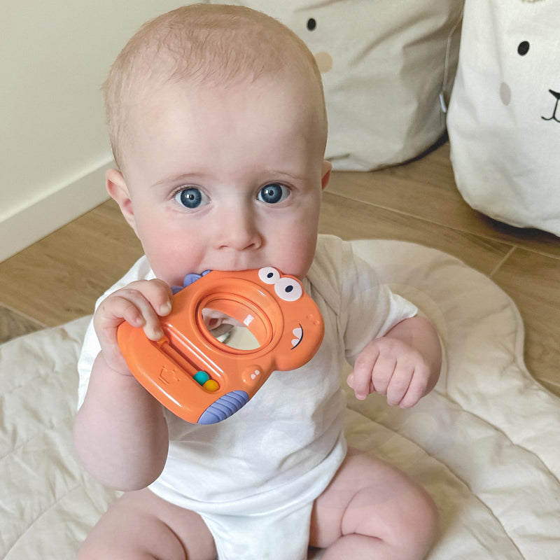 Sensorinis žaislas kramtukas, dinozauras, WOOPIE