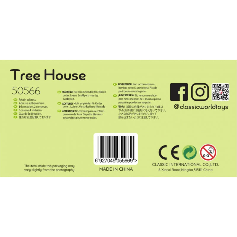 Medinis lėlių namas medyje su priedais, Classic World