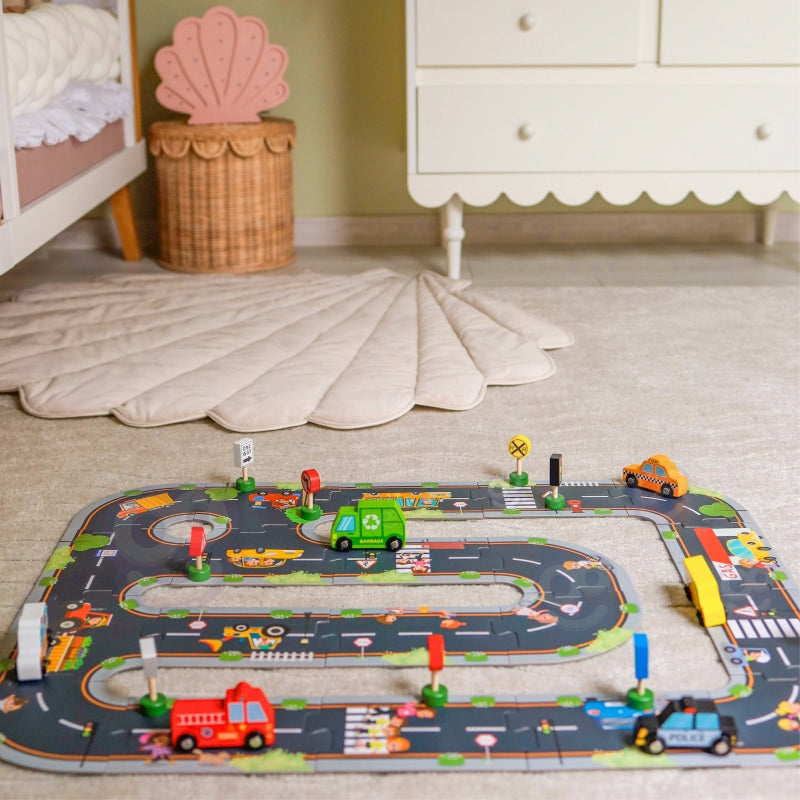 Miesto kelių dėlionė vaikams 21 vnt., WOOPIE GREEN