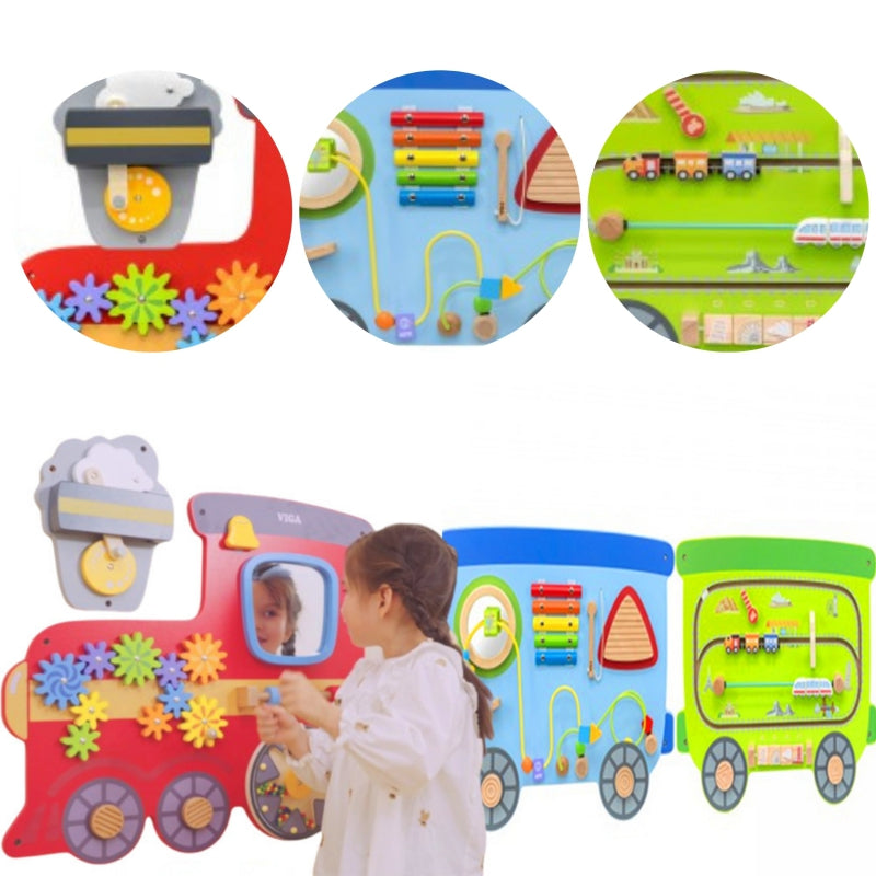 Medinė manipuliacinė lenta, traukinys, VIGA