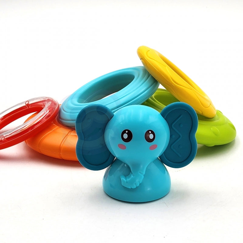 Interaktyvus piramidės formos bokštas su šviesos ir garso efektais, WOOPIE, drambliukas