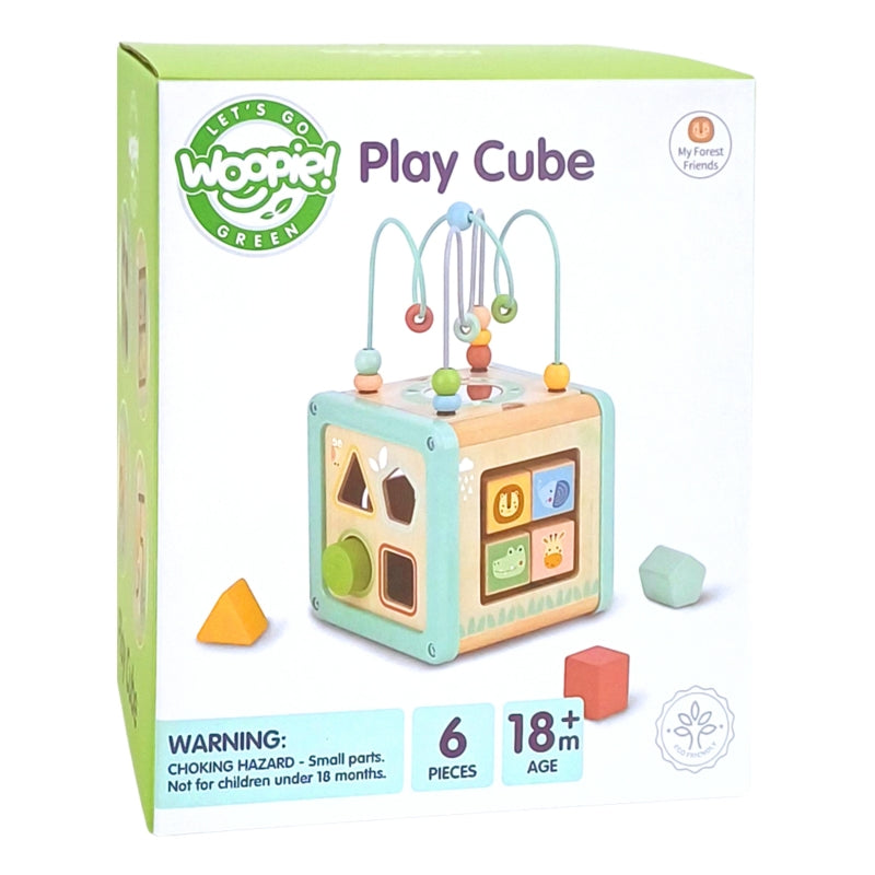 Daugiafunkcinis medinis veiklos kubas vaikams, WOOPIE GREEN