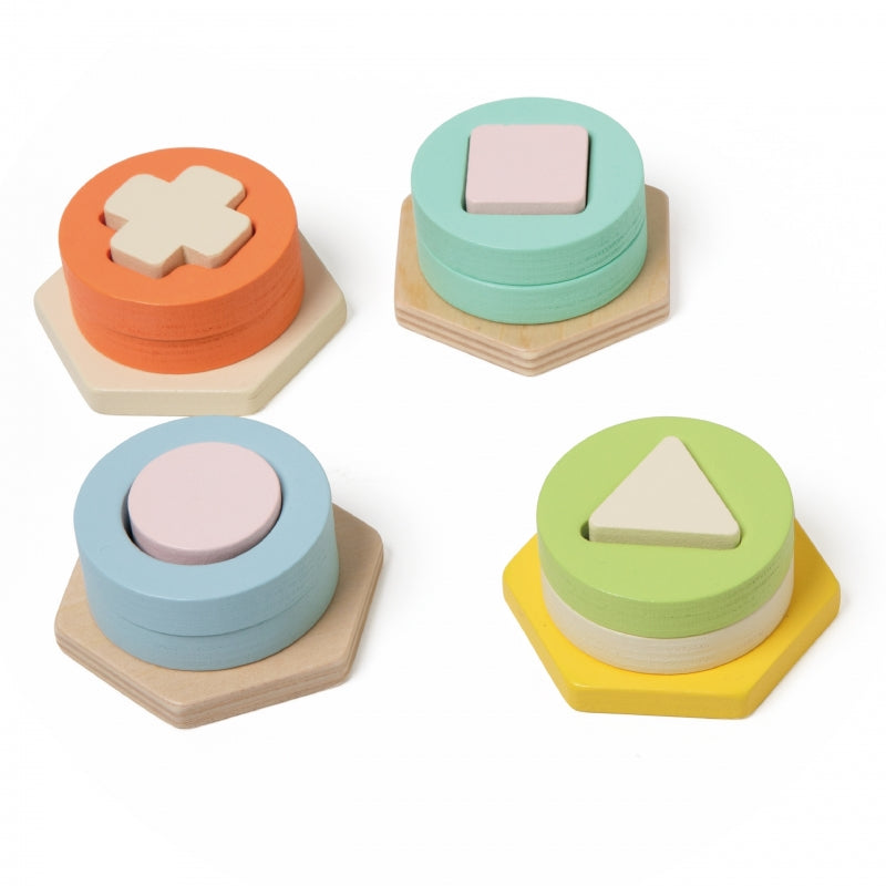 Montessori formų ir spalvų rūšiuoklis-dėlionė, CLASSIC WORLD