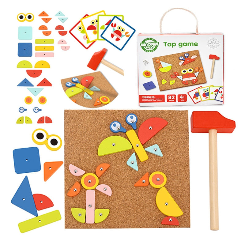 Medinis stalo žaidimas „Detalių prikalimas ant lentos“, Woopie