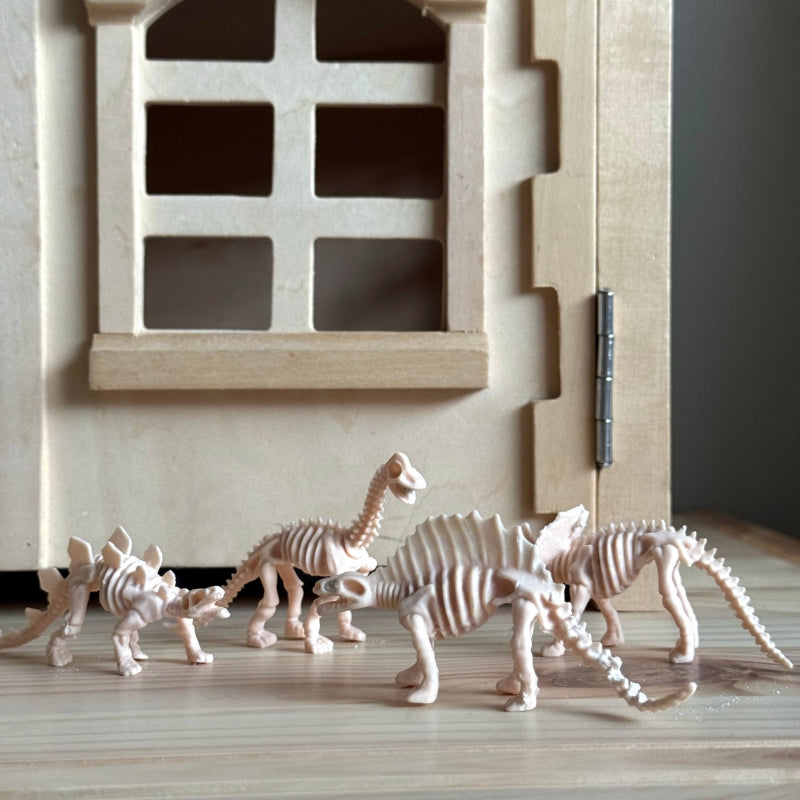 Mažasis archeologo kasinėjimų rinkinys, 6 dinozaurų skeletai, WOOPIE