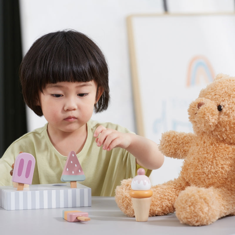 Mediniai spalvoti ledai 5 vnt. su stovu Viga PolarB