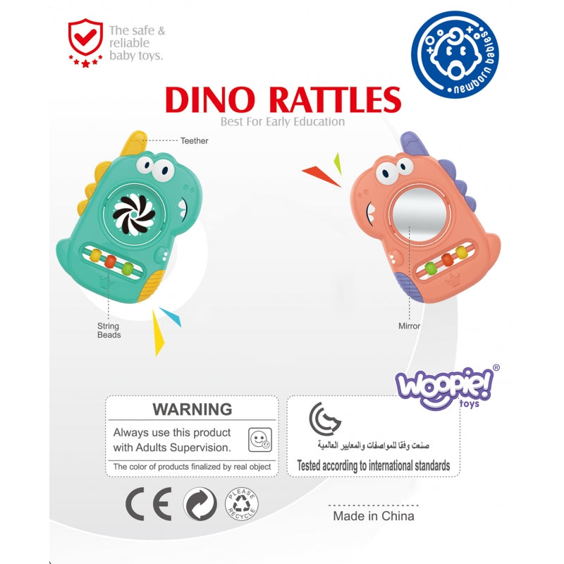 Sensorinis žaislas kramtukas, dinozauras, WOOPIE