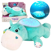 Pliušinis begemotas Funmuch su lopšinėmis ir projektoriumu