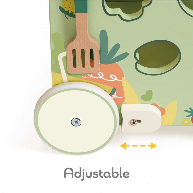 Medinė virtuvė ir stumdukas 2in1, Classic World