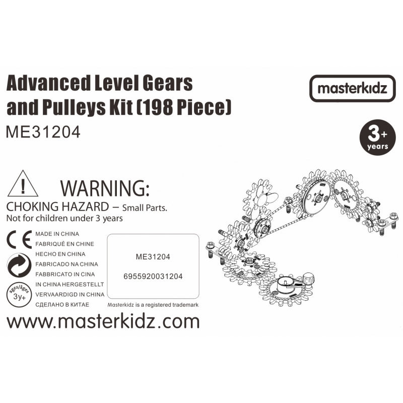 STEAM priemonių ir krumpliaračių rinkinys vaikams 198 el., MASTERKIDZ