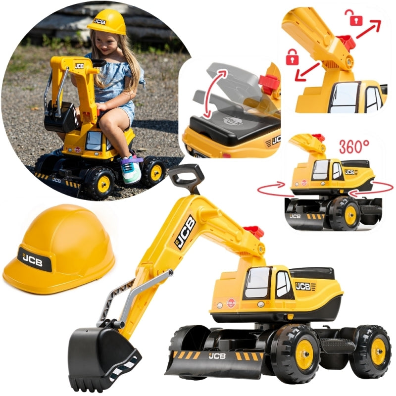 Žaislinis ekskavatorius, geltonas, FALK JCB