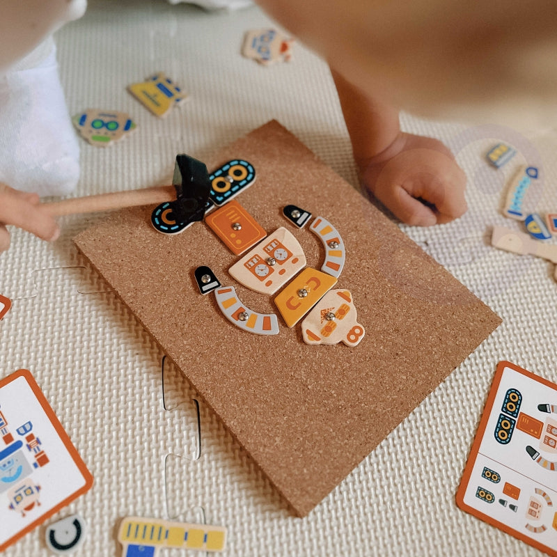 Prikalami mediniai robotai 45 detalės, Viga