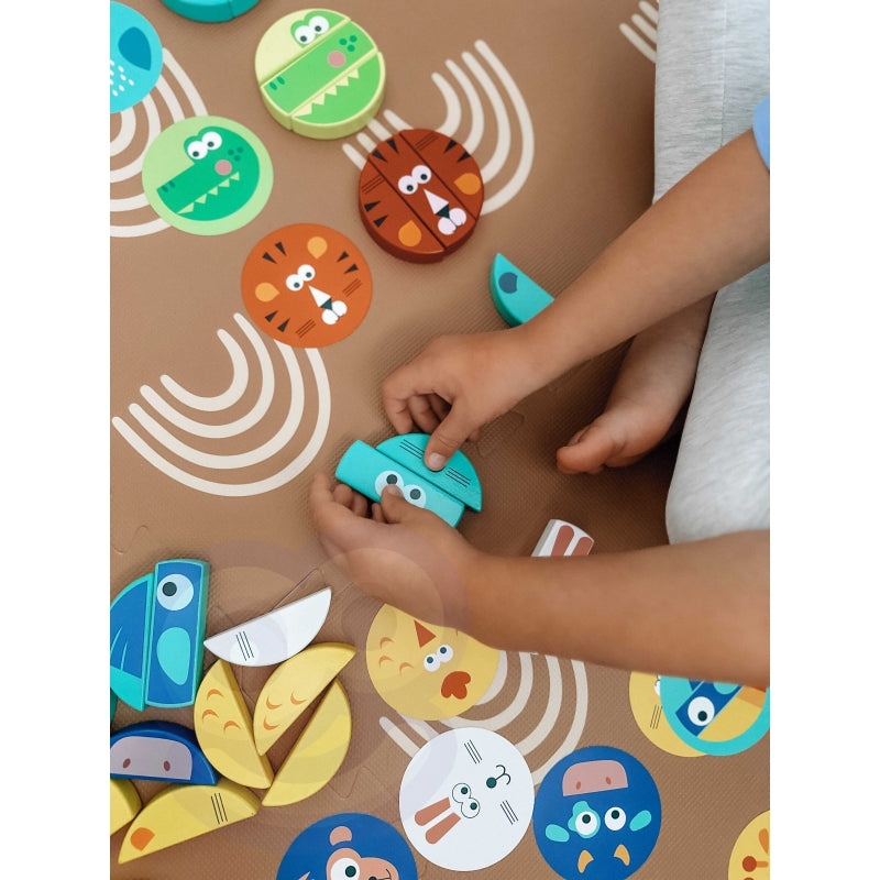 Medinis Jenga žaidimas vaikams „Gyvūnai“, Tooky Toy