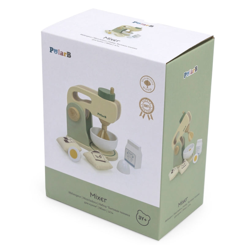 Medinis virtuvės maišytuvas su priedais, žalias, VIGA PolarB