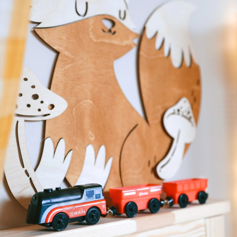 Žaislinis elektrinis traukinukais su vagonais Woopie