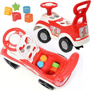 Paspiriama mašinėlė - stumdukas 4 in 1 su rūšiuokliu, raudona