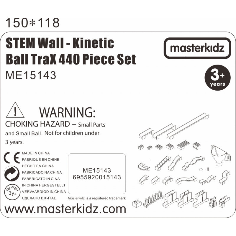 MASTERKIDZ STEM lentos priedai, 440vnt.