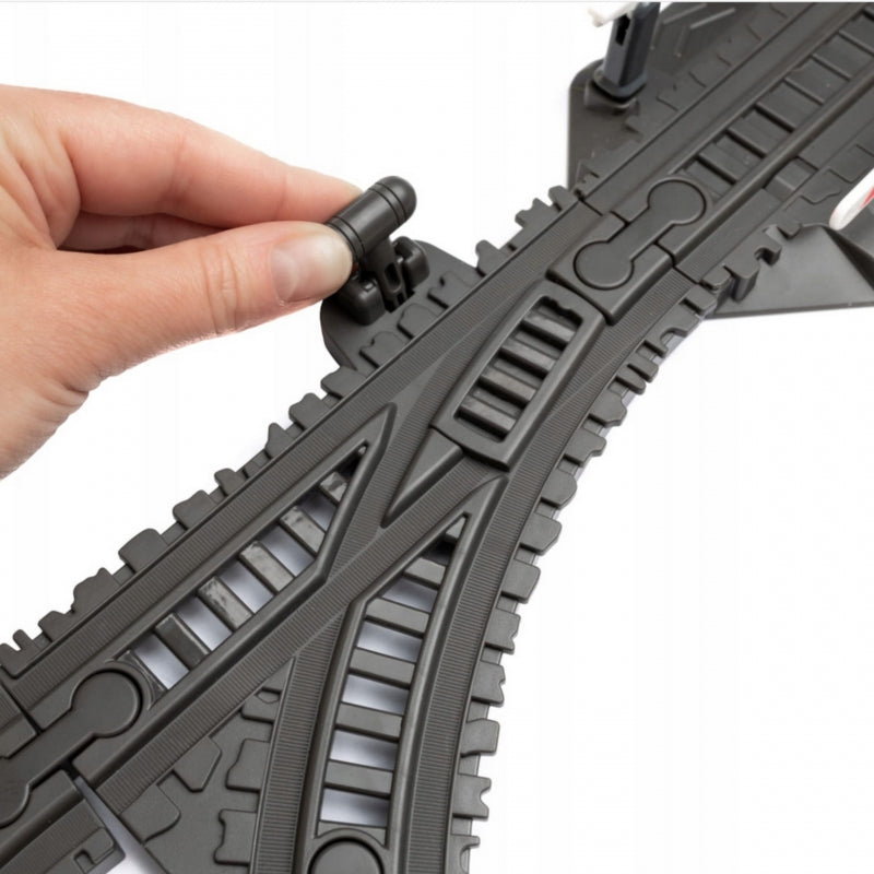 Elektrinis retro traukinio rinkinys vaikams 76 el. WOOPIE