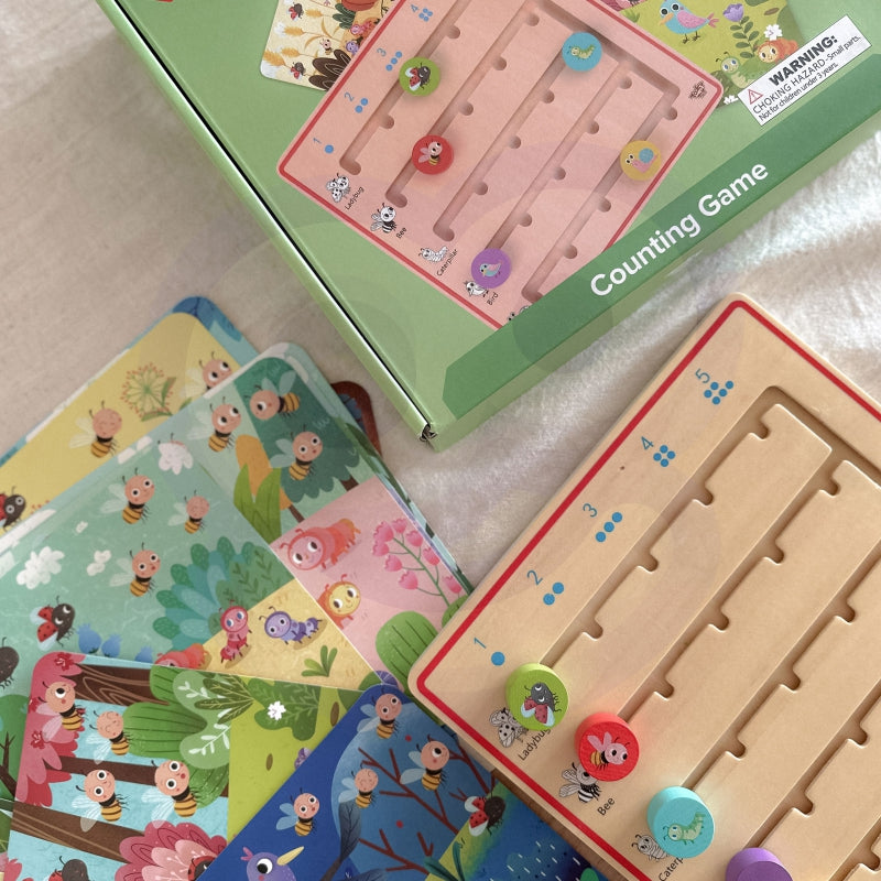 „TOOKY TOY“ medinis mokymosi žaidimas gyvūnėliams skaičiuoti