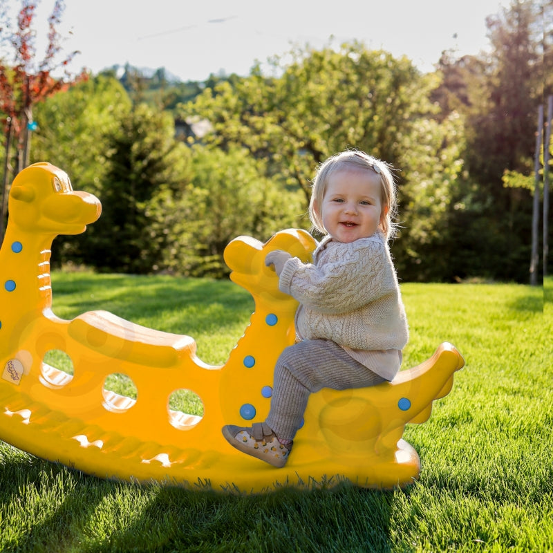 Sūpynės vaikams Dinozaurai WOOPIE, geltonos