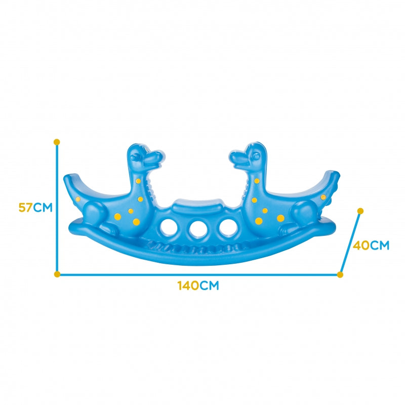 Balansuojančios sūpynės dinozauras WOOPIE, mėlynos