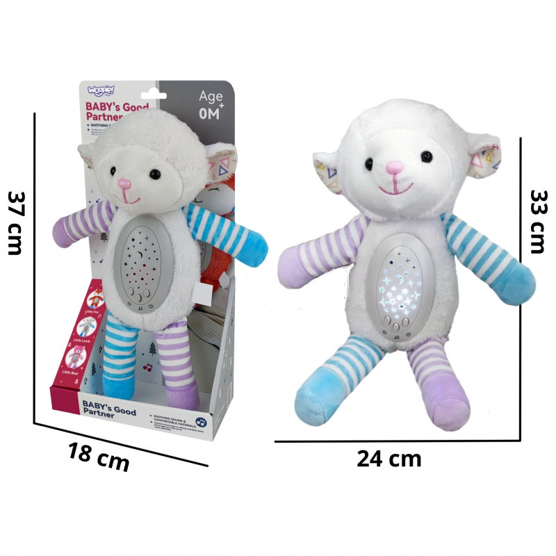 Interaktyvi pliušinė avelė 2in1 projektorius WOOPIE BABY