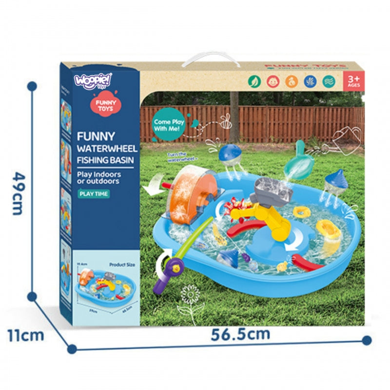 Vandens stalas vaikams su meškere ir priedais 2in1 14el., WOOPIE