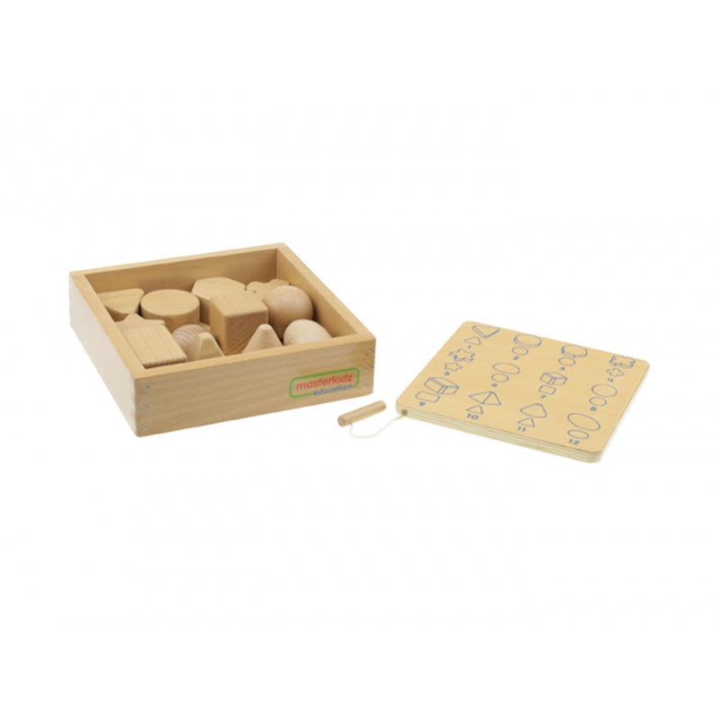 ,,Paliesk ir atspėk" Žaidimas Atspėk 12 elementų formas ,,Masterkidz"