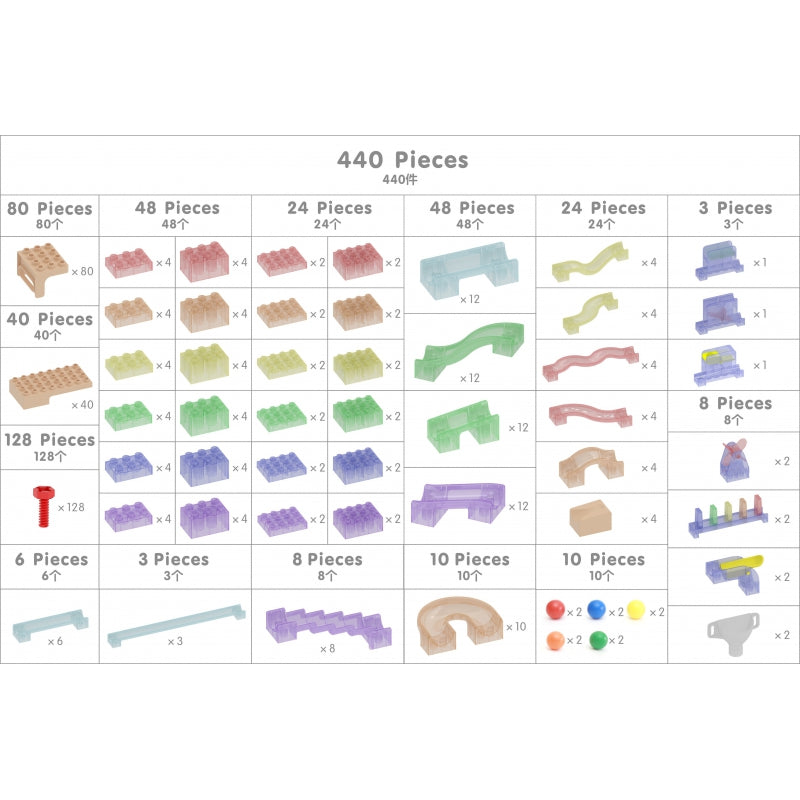 MASTERKIDZ STEM lentos priedai, 440vnt.