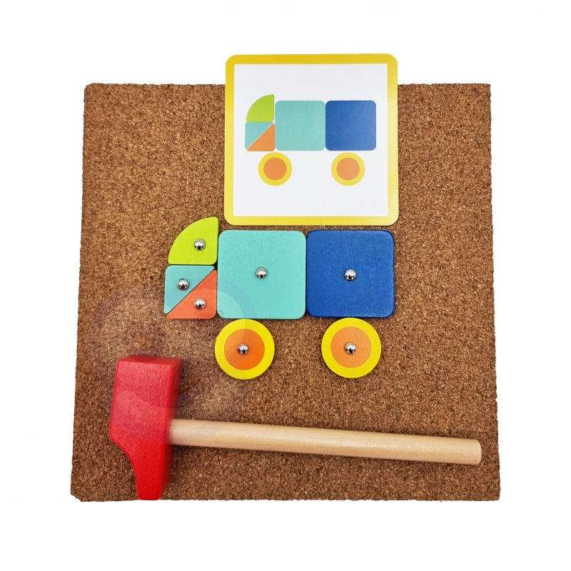 Medinis stalo žaidimas „Detalių prikalimas ant lentos“, Woopie