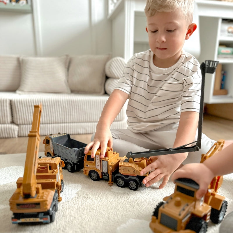 Žaislinis statybinės technikos rinkinys 6in1, WOOPIE